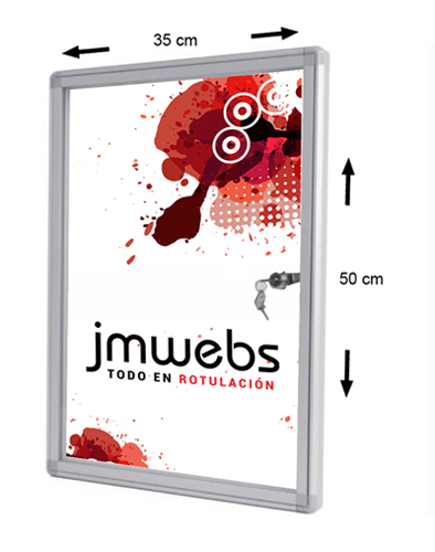 Showcase with Swing Door Metal 35x50cm | Tablón Información | Rotulación | JMwebs