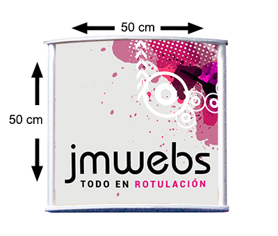 Placa de Señalización System Curve Special 50x50 | Tablón Información | Rotulación | JMwebs